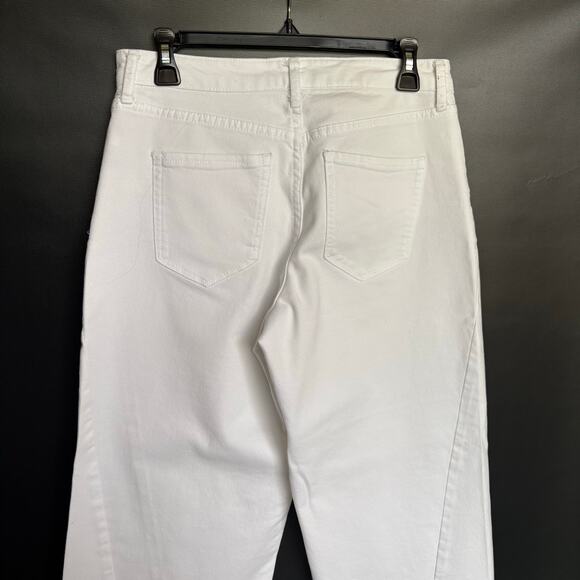 Frayed Jeans - white cropped raw edge jeans - Size 27 - Picture 6 of 9
